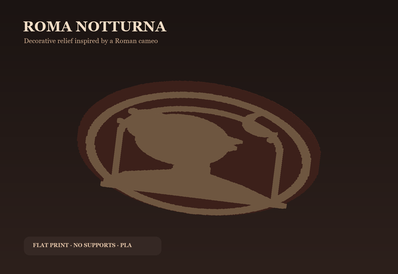 Roma Notturna - Decorative Relief