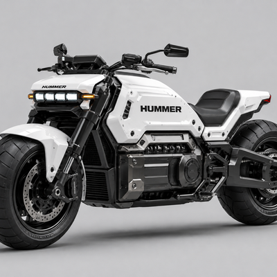 Futuristic Heavy-Duty Electric Motorcycle