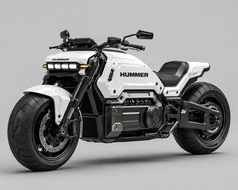 Futuristic Heavy-Duty Electric Motorcycle