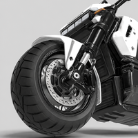 Futuristic Heavy-Duty Electric Motorcycle - Thumbnail 9