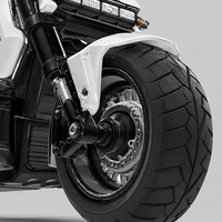 Futuristic Heavy-Duty Electric Motorcycle - Thumbnail 10