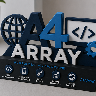 A4Array 3D Digital Services Logo Display