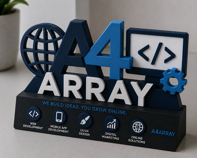 A4Array 3D Digital Services Logo Display