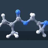 Glycidyl methacrylate Molecule 3D Model with Engraved Atoms (CAS 106-91-2) - Thumbnail 1