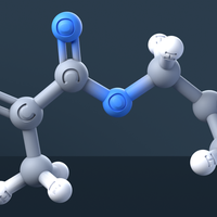 Glycidyl methacrylate Molecule 3D Model with Engraved Atoms (CAS 106-91-2) - Thumbnail 2