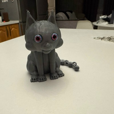 Sitting Cat with Movable Tail A01 - SKOF 3D