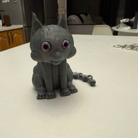 Sitting Cat with Movable Tail A01 - SKOF 3D - Thumbnail 1